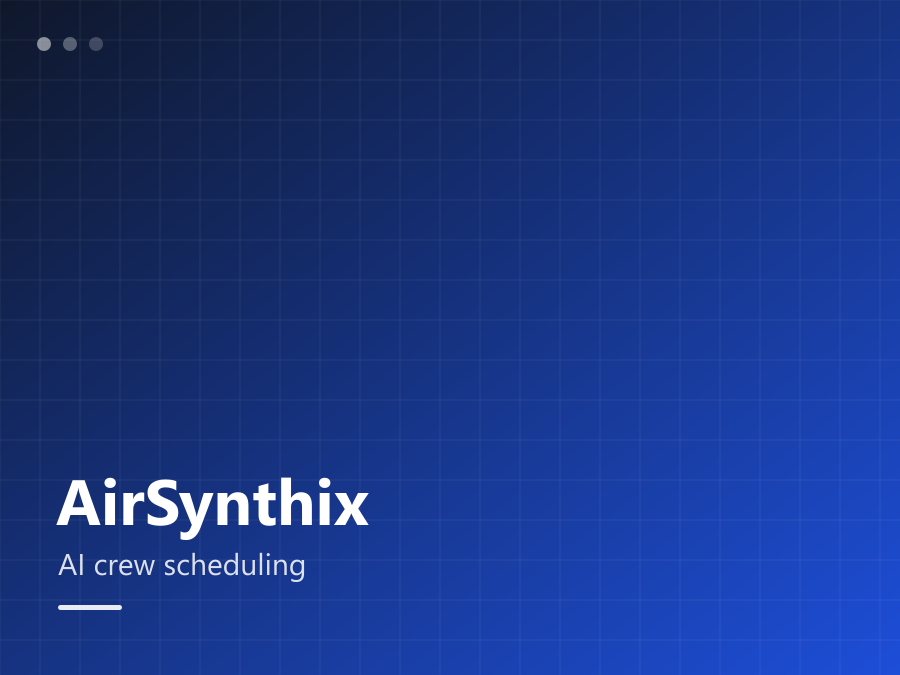 AirSynthix — AI Crew-Scheduling SaaS for Airlines